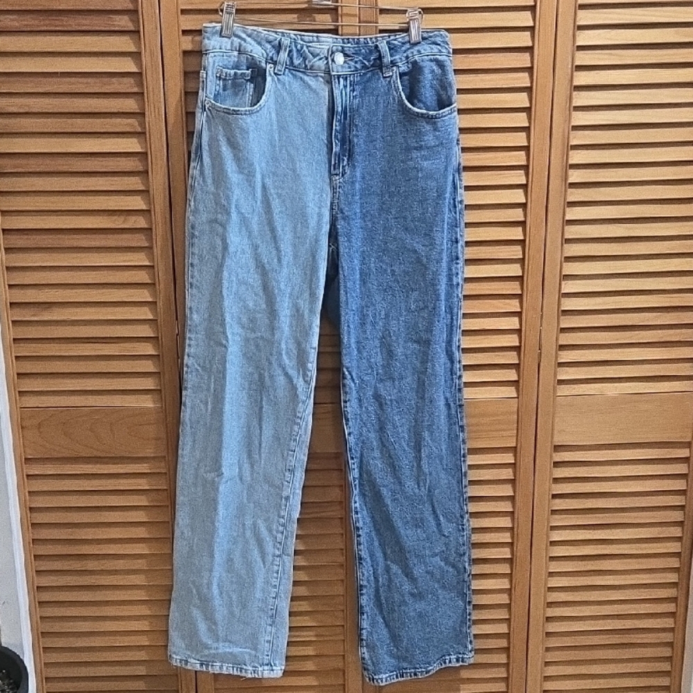 Two-Tone Garage 90's Straight Leg Jeans